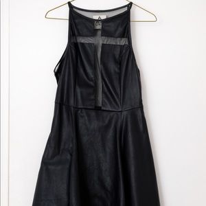 UNIF BLACK LEATHER DRESS